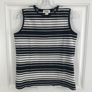 TALBOTS Sleeveless Striped Knit TOP